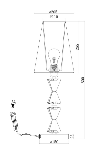 Купить Maytoni Modern Florero Хром Настольная лампа MOD079TL-01CH