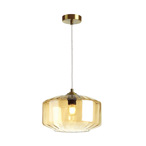 Купить Odeon Light 4747/1 ODL21 янтарный/бронзовый Подвес E27 60W BINGA