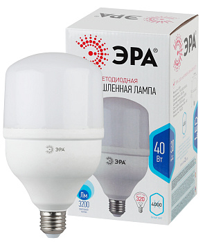 ЭРА LED POWER T120-40W-4000-E27 (диод, колокол, 40Вт, нейтр, E27)