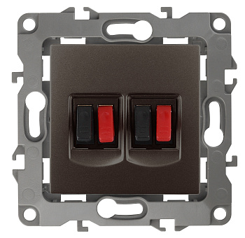 ЭРА 12-3112-13 Бронза Розетка аудио двойная, IP20, 12