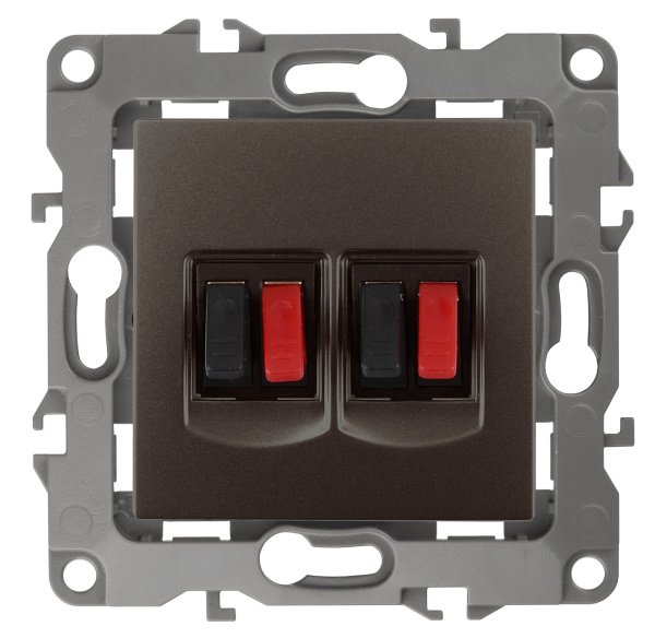 ЭРА 12-3112-13 Бронза Розетка аудио двойная, IP20, 12