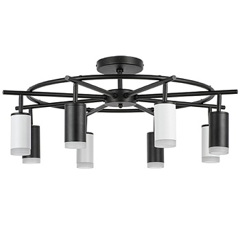 Lightstar LR7183743640 Люстра RULLO 8х50W GU10 ЧЕРНЫЙ/БЕЛЫЙ (571718+214437-4+214436-4+202430-8), шт