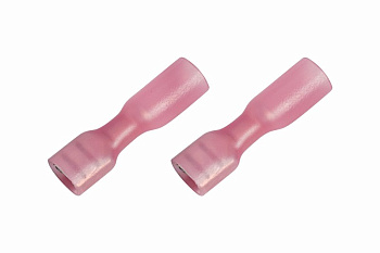 Клемма плоская полностью изолированная термоусаживаемая гнездо - 6.6мм 0.5-1.5мм² (РПи-м-т 1.5-(6.3) красный Rexant 08-0614