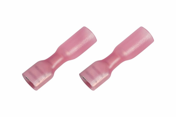 Клемма плоская полностью изолированная термоусаживаемая гнездо - 6.6мм 0.5-1.5мм² (РПи-м-т 1.5-(6.3) красный Rexant 08-0614