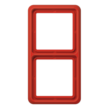 JUNG Рамка для вертикальной и горизонтальной установки ударопрочная, 2-кратная красный CD582WURT