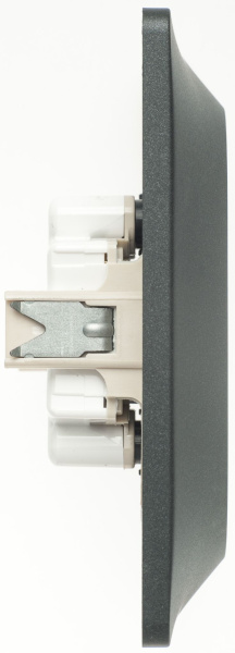 Купить Systeme Electric Glossa Антрацит Розетка 2-ая б/з ,16А (в сборе)