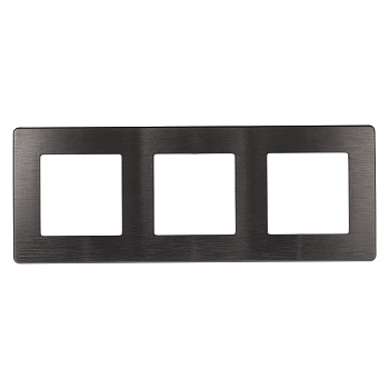 ЭРА Рамка для розеток и выключателей Серия 12 12-5103-12 на 3 поста, Эра12 Сатин, графит