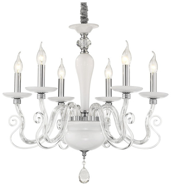 Wertmark WE173.06.103 Люстра подвесная Хром, Белый E14 6*40W