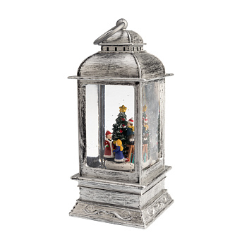 NEON-NIGHT Декоративный фонарь с эффектом снегопада и подсветкой «Рождество», белый 501-065