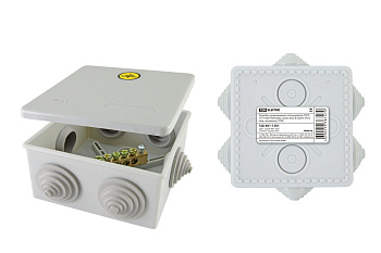 TDM Коробка уравнивания потенциалов (КУП) ОП 100х100х50 мм, шина 6х9, 8 групп, IP55, инд. штрихкод, SQ1401-1361