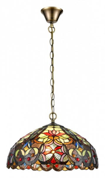 VELANTE 825-806-02 Люстра подвесная Бронза/Разноцветный E27 2*60W