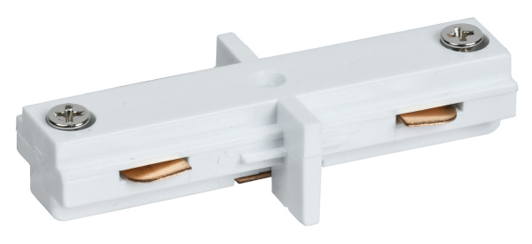 IEK Соединитель прямой внутренний для однофазного ШП белый