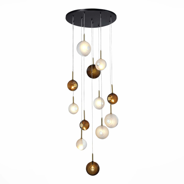 ST LUCE  SL1183.543.12 Светильник подвесной Латунь/Черный, Белый LED 12*5W