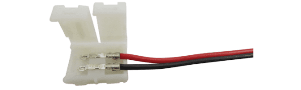 SWG Коннектор для ленты 3528 для подключения к БП (ширина 8 мм,длина провода 15 см ) 2pin-8mm30mm-1