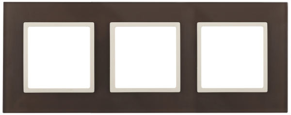 ЭРА 14-5103-31 Elegance Мокко/сл.кость Стекло Рамка 3-ая
