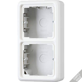 JUNG CD 500/CD plus Серая Коробка 2-кратная, накладная, с рамкой CD582AGR