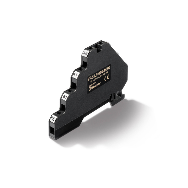 Finder Устройство защиты от импульсных перенапряжений УЗИП для телекоммуникации; тип 3; установка на рейку 35мм; степень защиты IP20 7P6290360005