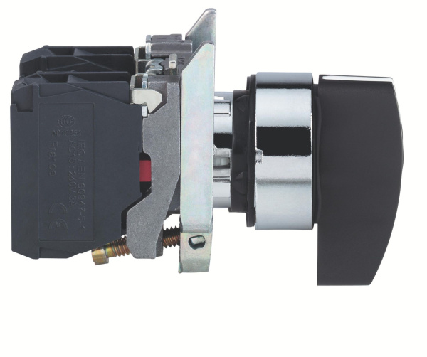 Купить SE XB4 Переключатель 1-0-2 с возвратом в 0 черный удлинённая ручка 2НО XB4BJ53