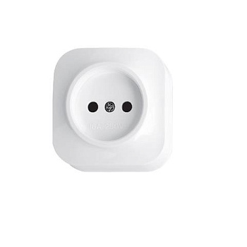 Horoz Electric 112-003-0001 16A/250V~ Одинарная розетка накладная без заземления EVA (1-GANG SOCKET) HRZ01001491