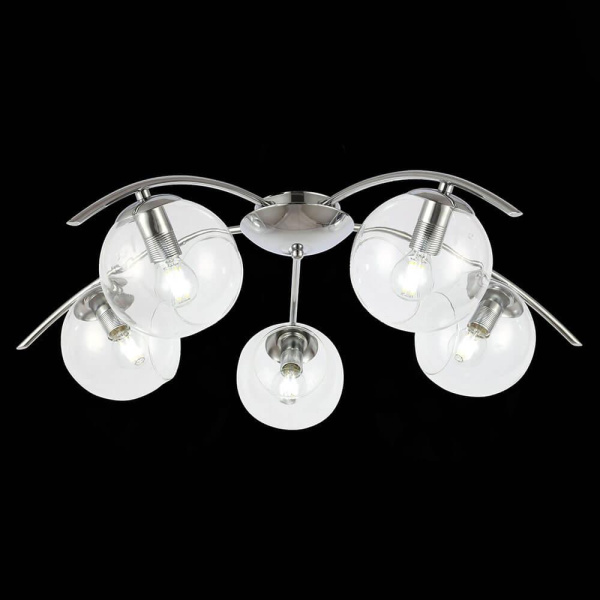 Купить Evoluce SLE102602-05 Светильник потолочный Хром/Прозрачный E14 5*40W