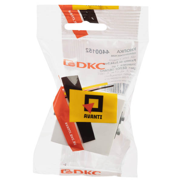 Купить DKC Кнопка одноклавишная модульная, "Avanti", "Белое облако", 2 модуля