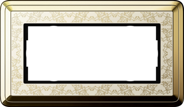 Gira ClassiX Art Латунь/Кремовый Рамка 2-ая без перегородки 1002673