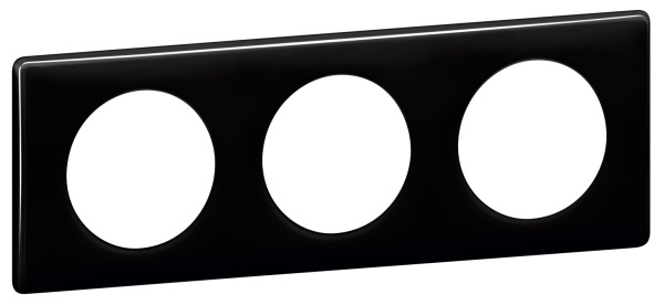 Купить Legrand Celiane Черный глянец Рамка 3-я (2+2+2 мод) 066683