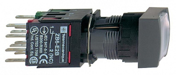 SE Кнопка 16мм 12-24В белая квадратная с подсветкой XB6CW1B1B