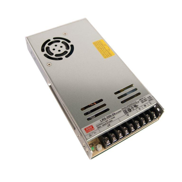 Varton Драйвер 350Вт 24V для светодиодной ленты Meanwell LRS-350-24 IP20 215x115x30 мм с активным охлаждением