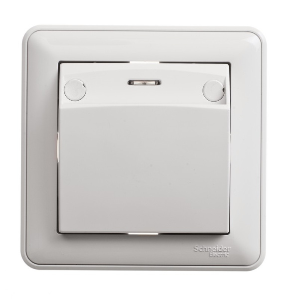 Купить Systeme Electric Wessen 59 Бел Выключатель карточный 16А (в сборе, с рамкой)