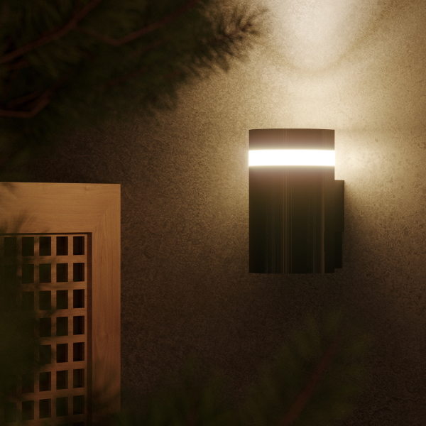 Купить Gauss Светильник садово-парковый Enigma настенный архитектурный, GU10, 100*105*155mm, 170-240V / 50Hz, 1xMax.50W, IP54, 8 GD160