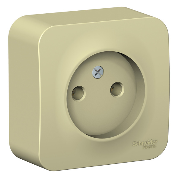 Systeme Electric Blanca наруж Беж Розетка б/з без шторок, изолир. пластина 16А, 250В