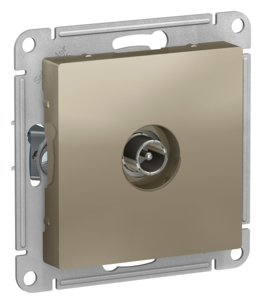 Купить Systeme Electric AtlasDesign Шампань Розетка TV проходная 4DB, механизм