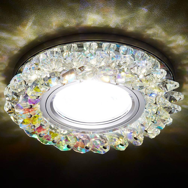 Купить Ambrella Встраиваемый точечный светильник со светодиодной лентой S701 PR/CH/WH хром/перламутровый MR16+3W(LED WHITE)