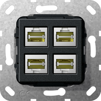 Gira S-55 Разъем MJ RJ45 Cat 6A 10 GB 4 местн. LSA Plus 569910