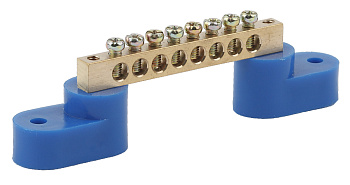 ЭРА NO-222-56 Синий Шина N "ноль" на двух угловых изол ШНИ-6х9-8-У2