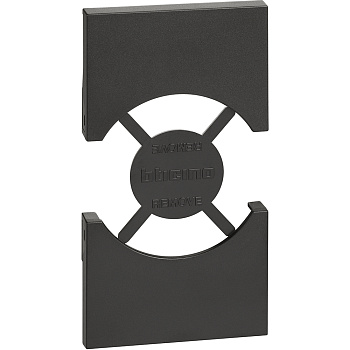 BT Living now Черный Лицевая панель для розеток 2К+З немецкого/итальянского стандарта 2 мод KG03