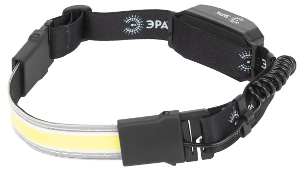 ЭРА Фонарь налобный светодиодный GA-807 "Кибер" аккумуляторный 10 Вт COB, 3 режима, miscro USB