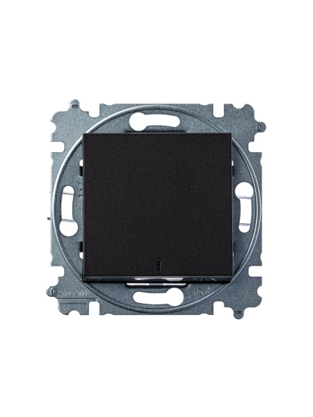 Купить ABB EPJ Levit антрацит / дымчатый чёрный Выключатель 1-клавишный с подсветкой 2CHH590146A6063