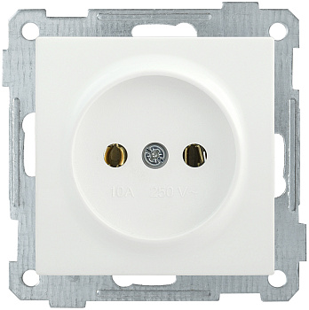 IEK РС10-1-0-Б Розетка без з/к 10А BOLERO белый