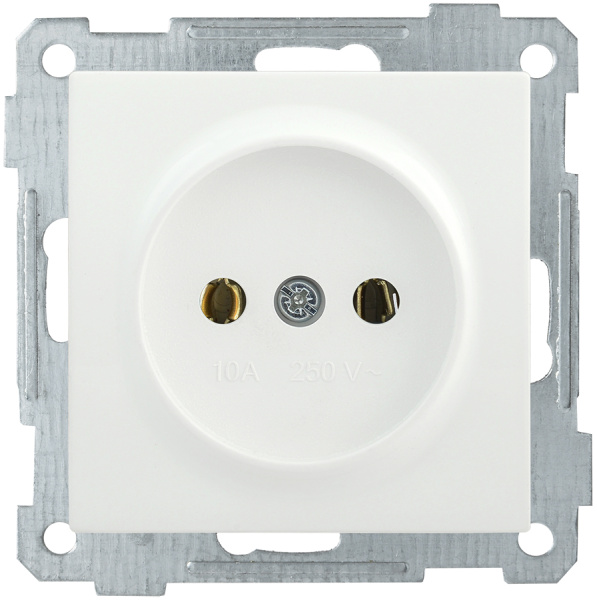 IEK РС10-1-0-Б Розетка без з/к 10А BOLERO белый