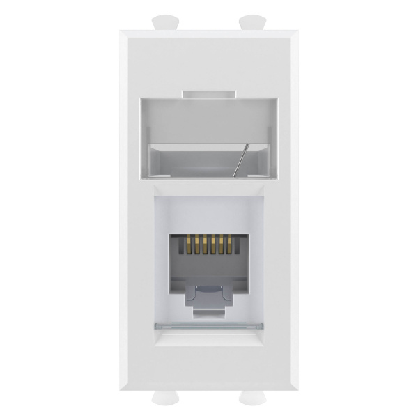 Купить DKC Телефонная розетка RJ-12 модульная, "Avanti", "Белое облако", 1 модуль