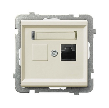 Ospel Sonata Бежевый Розетка компьютерная 1-я, категория 5e, RJ-45, без рамк GPK-1R/K/m/27