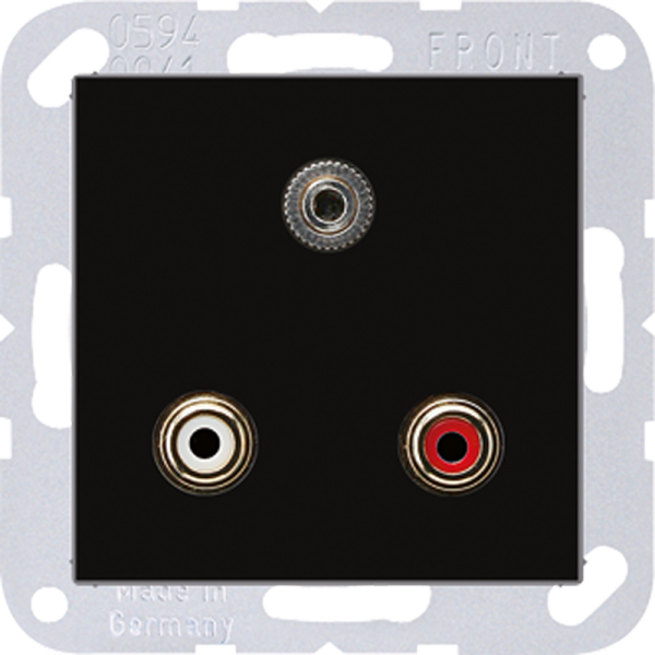 JUNG 2x Cinch Audio (RCA) / Stereo разъем (TRS 3.5 mm), чёрный MAA1011SW