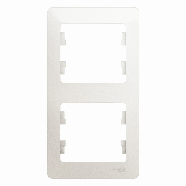 Systeme Electric Glossa Перламутр Рамка 2-ая, вертикальная