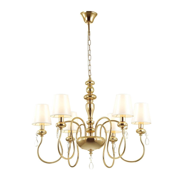 Odeon Light 4723/6 ODL20 493 золотой/белый Люстра E14 6*40W 220V MEKI