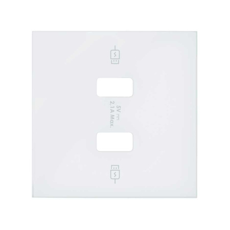 Simon 100 Белый матовый Накладка для зарядного устройства 2хUSB 10001096-230