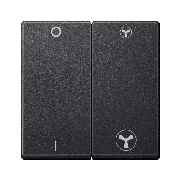 SE Merten SM Антрацит Две клавиши для механизма выключателя вентилятора MTN435014