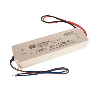 Varton Драйвер 100Вт 24V для светодиодной ленты Meanwell LPV-100-24 IP67 190x52x37 мм
