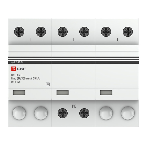Купить EKF PROxima Устройство защиты от импульсных перенапряжений Тип 1 Iimp 25kA (10/350?s) 3P spd-t1-25-3p